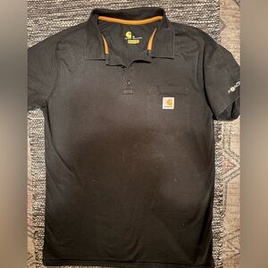 Carhartt Black and Orange Relaxed Fit Shirt
